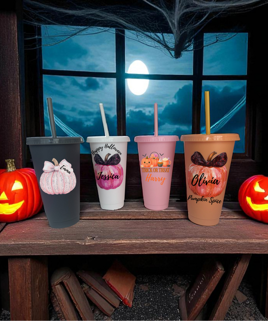 Halloween Pumpkin Cold Cups 24oz