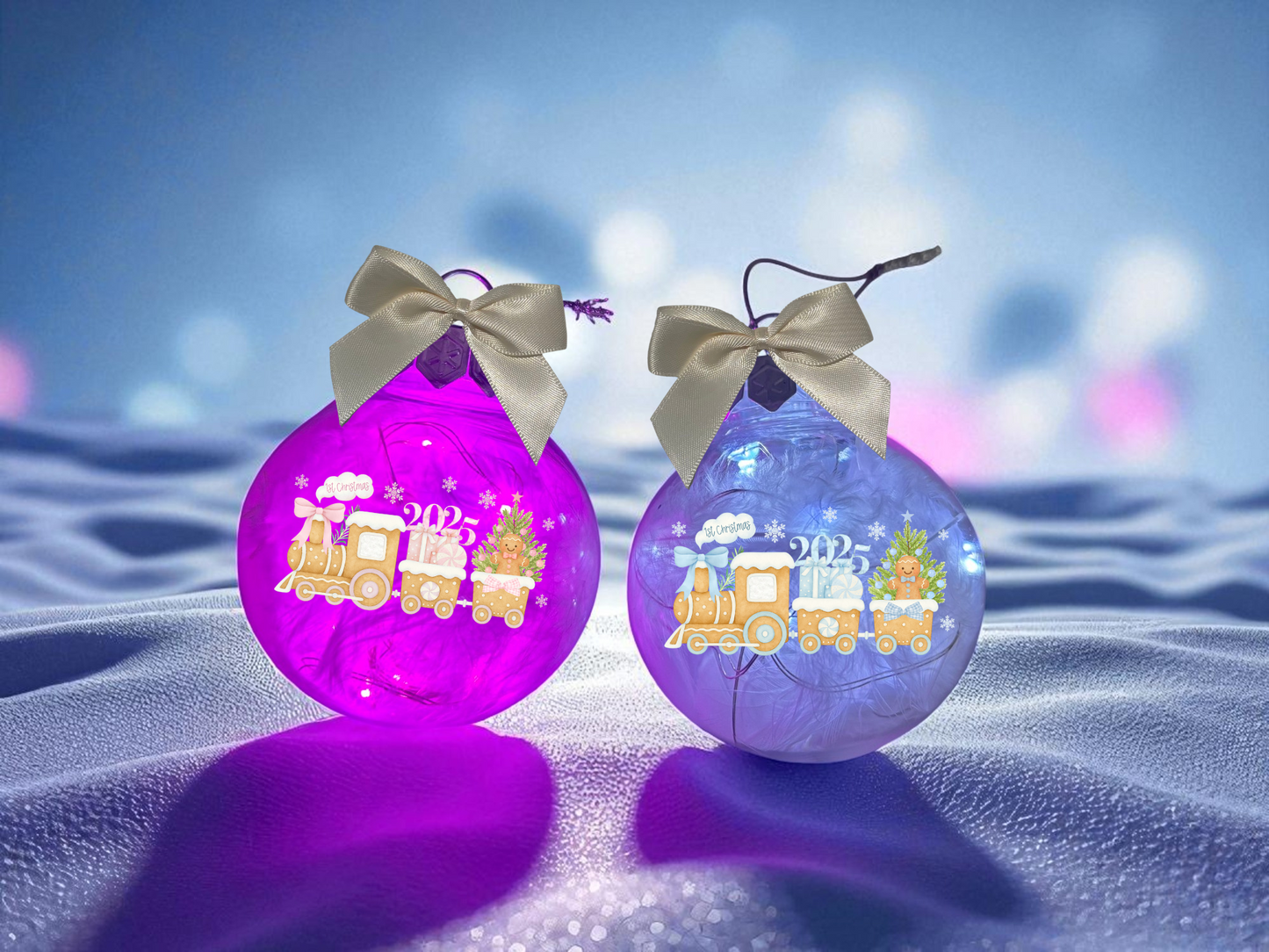 Personalised Baubles 1st Christmas Kids