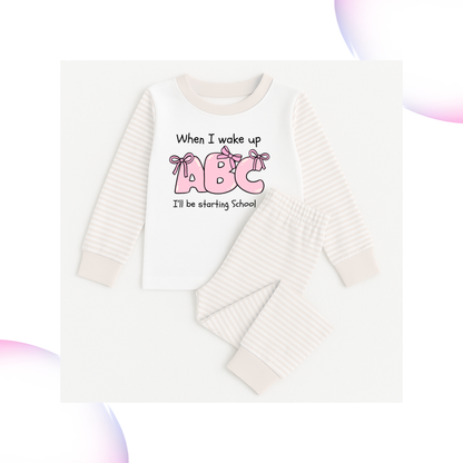 Personalised Children's Pyjamas When I wake up...School