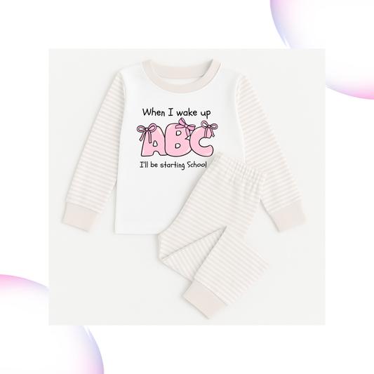 Personalised Children's Pyjamas When I wake up...School