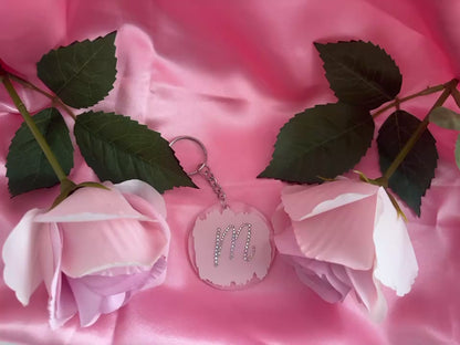 Personalised custom Diamante Keyring