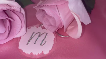 Personalised custom Diamante Keyring